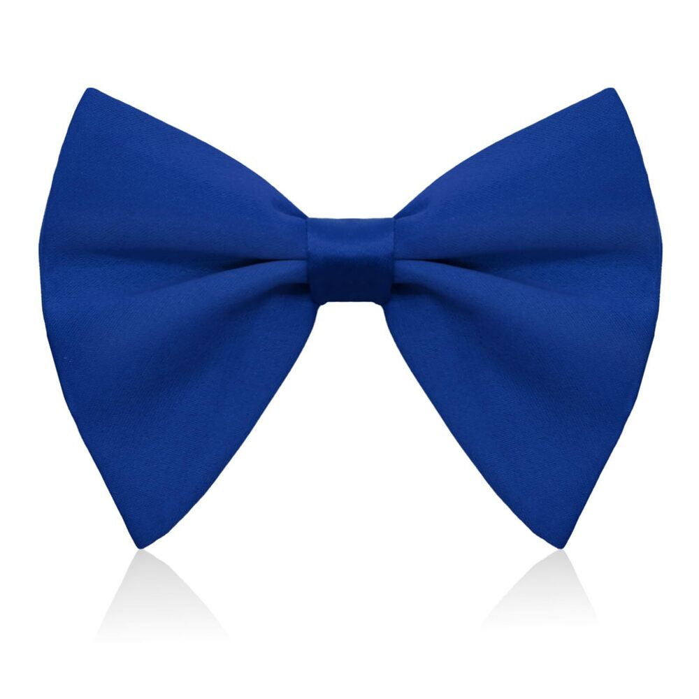 4553 Oversized Bow Ties , Bow Tie Adjustable Clip on Pre-Tied Bowtie Solid
